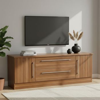 Sherwood Walnut 145cm 2 Door 2 Drawer TV Unit