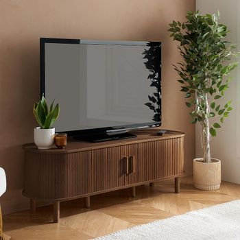 Axel Walnut Fluted 2 Door Small TV Unit