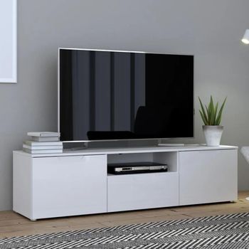 Sienna White Gloss 169.8cm 2 Door 1 Drawer Large TV Unit
