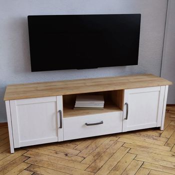 Bohol White 166cm 2 Door 1 Drawer TV Unit