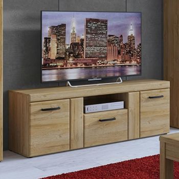 Cortina Oak 157cm 2 Door 1 Drawer TV Unit