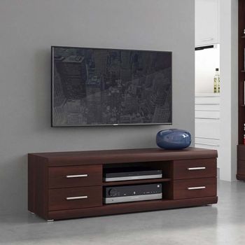 Imperial Mahogany 140cm 4 Drawer TV Unit