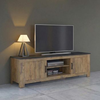 Rapallo Oak 189cm 2 Door Large TV Unit