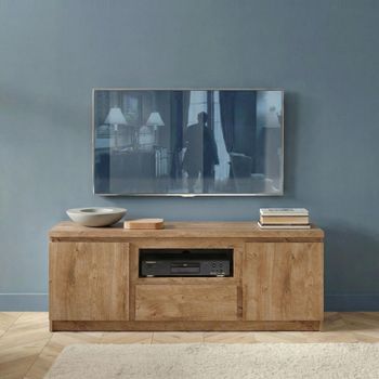 Fribo Oak 135cm 2 Door 1 Drawer TV Unit