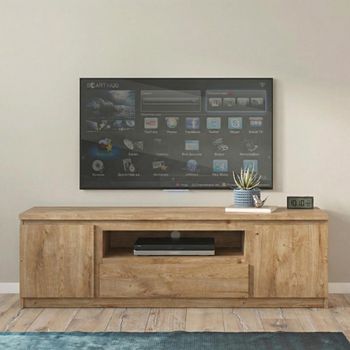 Fribo Oak 165cm 2 Door 1 Drawer TV Unit