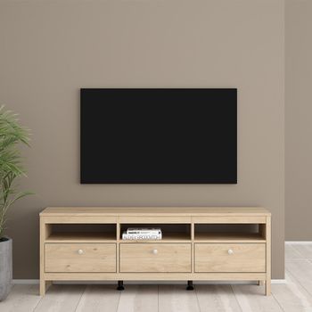 Madrid Jackson Hickory Oak 154.4cm 3 Drawer TV Unit
