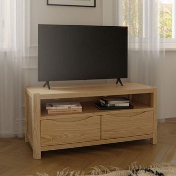 Stockholm Oak 2 Drawer TV Unit