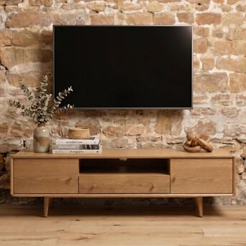 Jenson Oak 170cm 2 Door 1 Drawer Large Media Unit