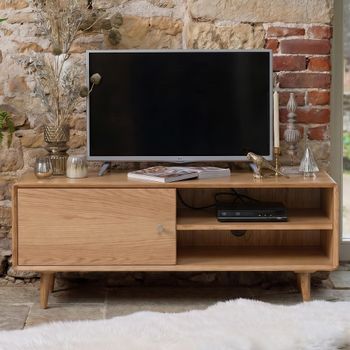 Jenson Oak 115cm 1 Door TV Unit