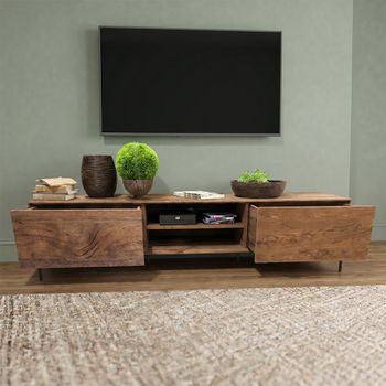 Helga Oiled Walnut 2 Drawer Large TV Unit - Sizes Available