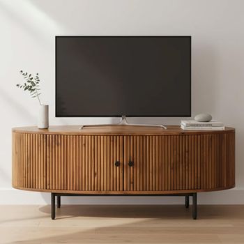 Panama Acacia Wood 130cm 2 Door TV Unit