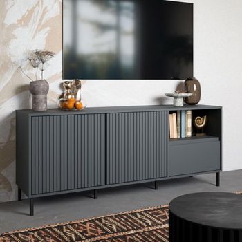 Avenale Anthracite 157.8cm 2 Door 1 Drawer TV Cabinet