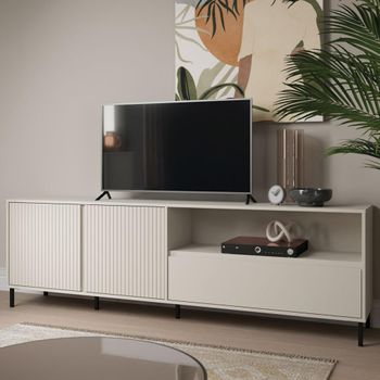 Avenale Cashmere 207.8cm 2 Door 1 Drawer Wide TV Cabinet