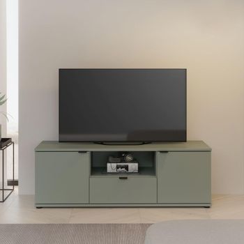 Ganymede Sage Green 129.8cm 2 Door 1 Drawer TV Unit