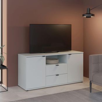Ganymede Light Grey 129.8cm 2 Door 2 Drawer TV Unit