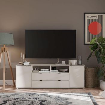 Ganymede Sand 179.5cm 2 Door 2 Drawer Wide TV Unit
