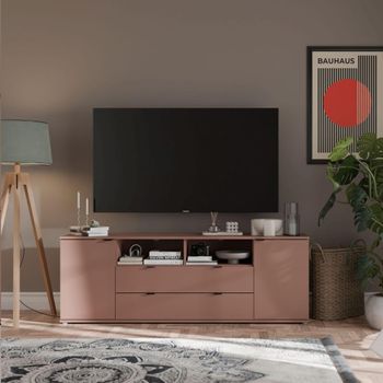 Ganymede Terracotta 179.5cm 2 Door 2 Drawer Wide TV Unit