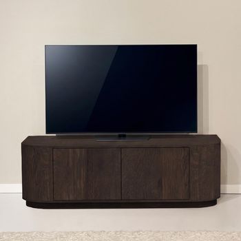 Novero Espresso Oak 140cm 2 Door Medium Curved TV Unit