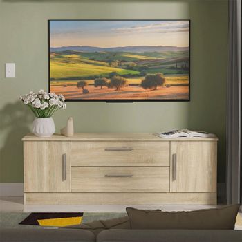 Knightsbridge Oak 145cm 2 Door 2 Drawer TV Unit