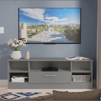 Knightsbridge Grey 145cm 1 Drawer Wide TV Unit