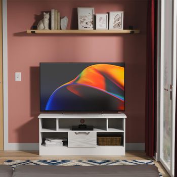 Camden White Gloss 110cm 1 Drawer TV Unit