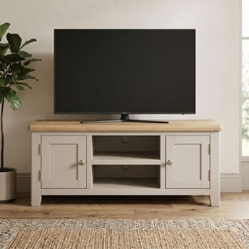 Windermere Painted Oyster Grey 2 Door TV Unit