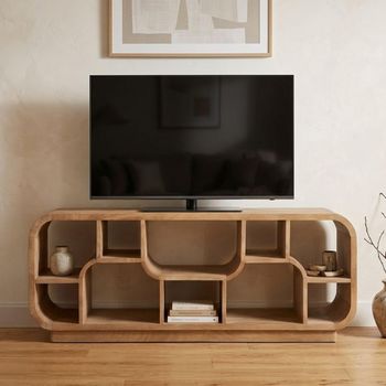 Brix Morgan Almond Mango Wood 130cm Small TV Unit