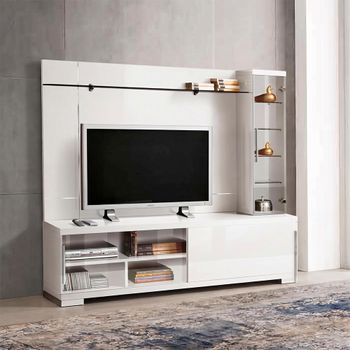 Asti Italian White Gloss 1 Door Extra Large TV Unit