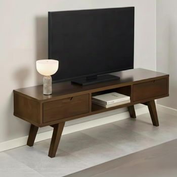 A Line Smoked Oak 2 Drawer TV Unit