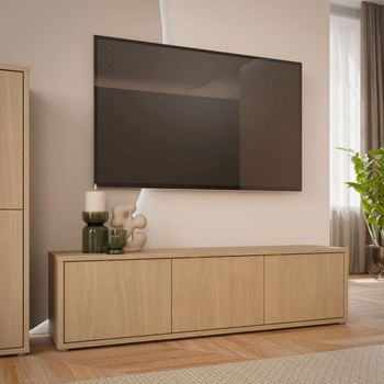 Alice Springs Elegancia Oak 154.2cm 3 Door TV Cabinet