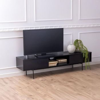 Angus Black Ash 180cm 2 Sliding Door TV Unit
