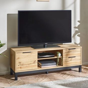 Bali Oak 135cm 1 Door 2 Drawer TV Unit