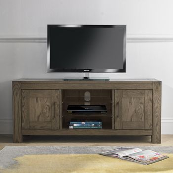 Turin Dark Oak Up to 50in 2 Door Small Entertainment Unit
