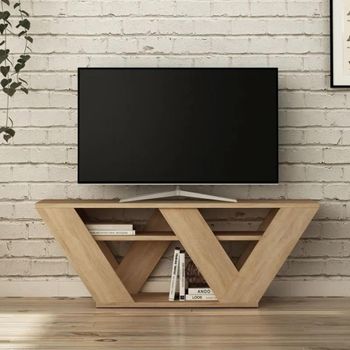 Clearance - Pellston TV Unit Oak Compact