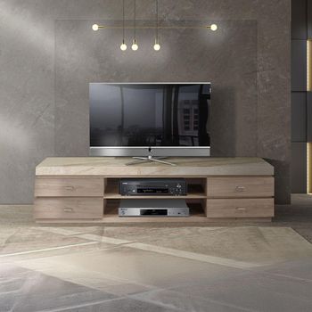 Goya Marble Top 220cm 4 Drawer Extra Large TV Unit - Sizes Available
