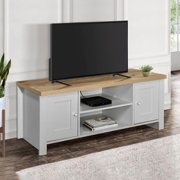 Highgate Grey Painted 2 Door TV Unit