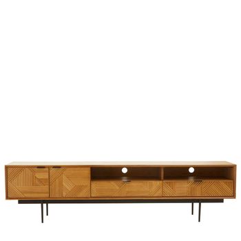 Jakara Natural Wood 2 Door TV Unit