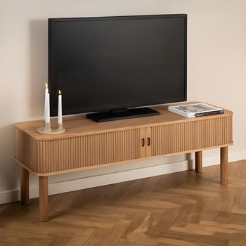 Langley Oak 2 Door Fluted TV Unit