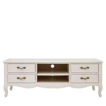 Loire White 4 Drawer TV Unit