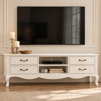 Loire White 4 Drawer TV Unit