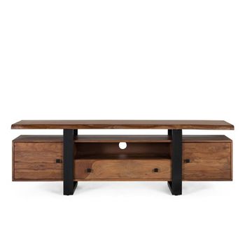 Mangwena Reclaimed Wood 2 Door 1 Drawer Large Storage TV Unit