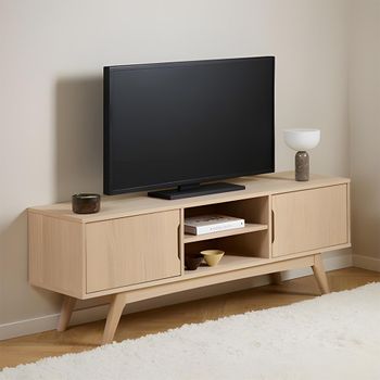 Marte White Oak 2 Door TV Unit