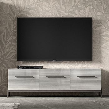Mia Grey 185cm 3 Door TV Unit with Handles