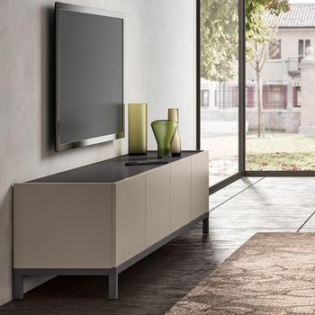 Modern Kali Taupe 4 Door TV Unit