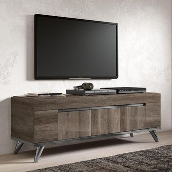 Modern Medea Vintage Oak 165cm 3 Door TV Unit
