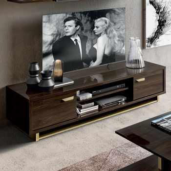 Volare Italian Walnut 2 Door TV Unit