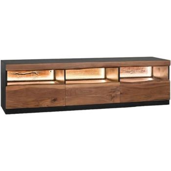 Niarada Acacia Wood 180cm 3 Drawer Large TV Unit