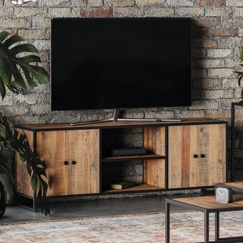 Ooki Reclaimed Wood 4 Door TV Unit