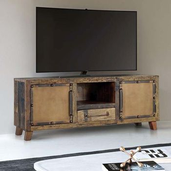 Pemberton Railway Wood 2 Door TV Unit