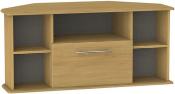 Sherwood Oak 115cm 1 Drawer Corner TV Unit